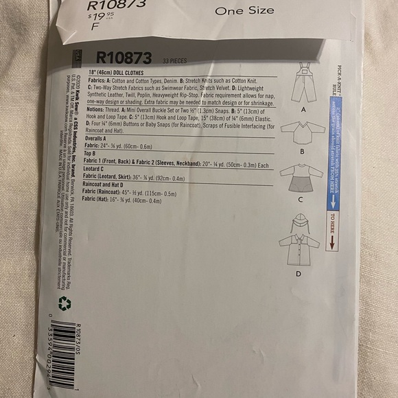 Doll clothes pattern - Picture 2 of 2